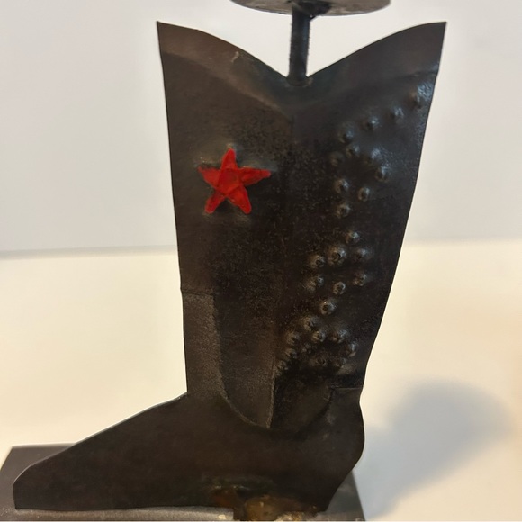 Set of 3 vintage candleholders rustic western cowboy rodeo - Picture 4 of 10